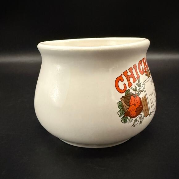 Vintage Chicken Soup Recipe Tabletops Unlimited Ceramic Soup Mug Bowl - Picture 2 of 9